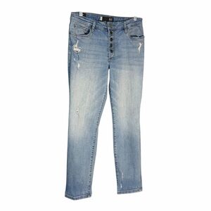 Kut from the Kloth Catherine High Rise Boyfriend Distressed Jeans Sz 6